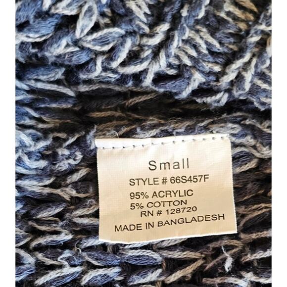 Quinn Open Knit Cropped High Low Long Sleeve Sweater Ombré Color Womens Sz S - Picture 3 of 5